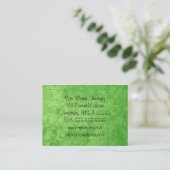 Emerald Green elegante Visitenkarten für Frauen Visitenkarte (Stehend Vorderseite)