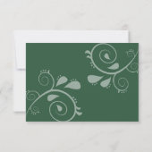 Emerald Green Enchanted Forest RSVP Karte (Rückseite)