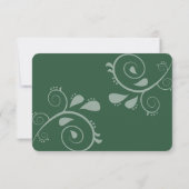 Emerald Green Enchanted Forest RSVP Karte (Rückseite)