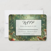 Emerald Green Enchanted Forest RSVP Karte (Vorderseite)
