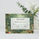 Emerald Green Enchanted Forest RSVP Karte (Stehend Vorderseite)
