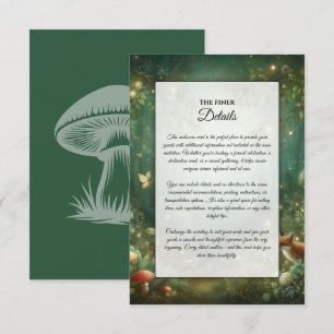 Emerald Green Enchanted Forest Wedding Begleitkarte