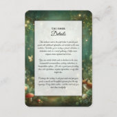 Emerald Green Enchanted Forest Wedding Begleitkarte (Vorderseite)