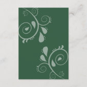 Emerald Green Enchanted Forest Wedding Begleitkarte (Rückseite)