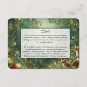 Emerald Green Enchanted Forest Wedding Begleitkarte (Vorderseite)