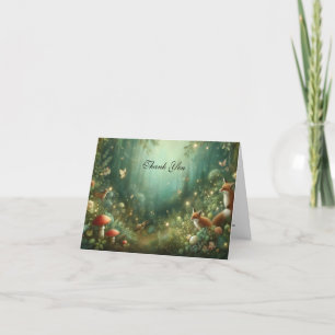 Emerald Green Enchanted Forest Wedding Dankeskarte