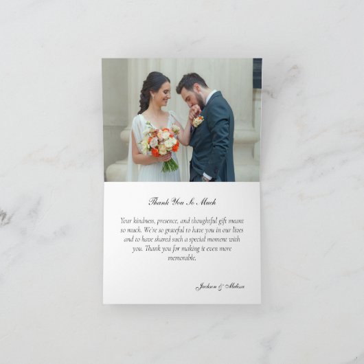 Emerald Green Enchanted Forest Wedding Dankeskarte (Innenseite)