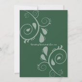 Emerald Green Enchanted Forest Wedding Einladung (Rückseite)
