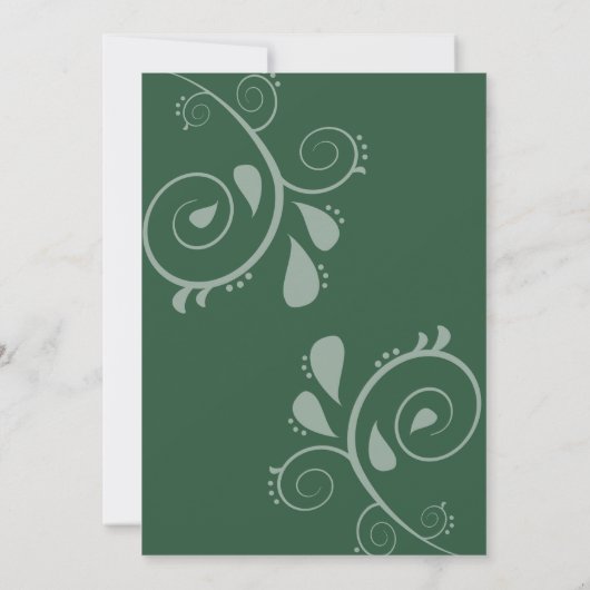 Emerald Green Enchanted Forest Wedding Einladung (Rückseite)