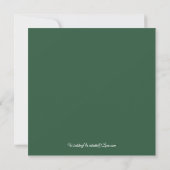 Emerald Green Enchanted Forest Wedding Einladung (Rückseite)
