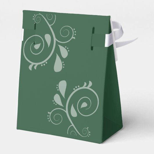 Emerald Green Enchanted Forest Wedding Geschenkschachtel (Rückseite)