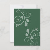 Emerald Green Enchanted Forest Wedding RSVP Karte (Rückseite)