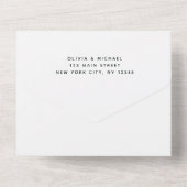 Emerald Green Eucalyptus Greenery Wedding RSVP All In One Einladung (Rückseite)