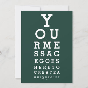 Emerald Green Eyesight-Chart für benutzerdefiniert Einladung