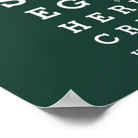 Emerald Green Eyesight-Chart für benutzerdefiniert Poster (Ecke)