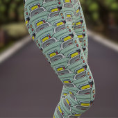 Emerald Green Figaro Car Figarations Leggings
