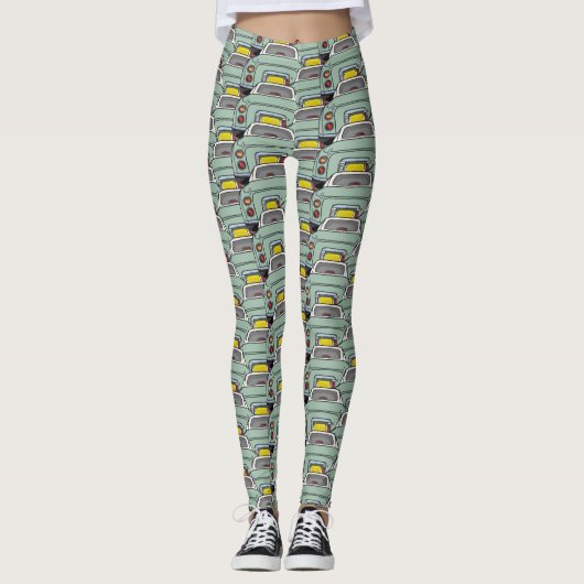 Emerald Green Figaro Car Figarations Leggings (Vorderseite)