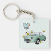 Emerald Green Figaro key chain Schlüsselanhänger (Vorderseite)