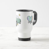 Emerald Green Figaro mug - reisbeker Reisebecher (VorderseiteRechts)