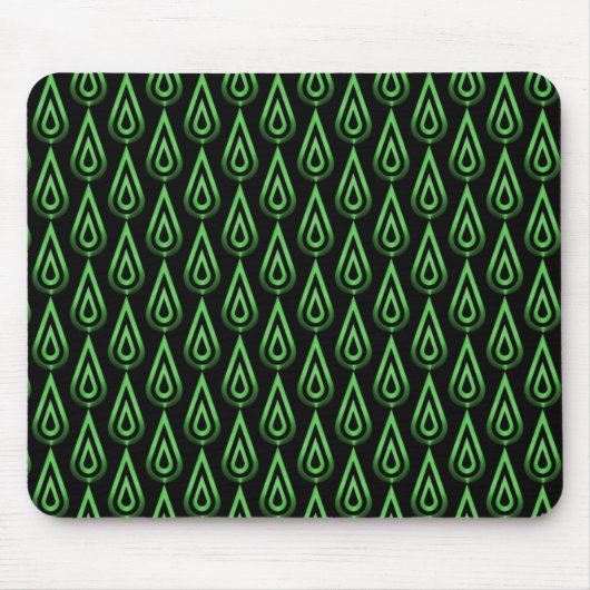 Emerald Green Flickering Flames Mousepad (Vorne)