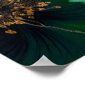 Emerald Green Floral Brautparty Begrüßungszeichen Poster (Ecke)