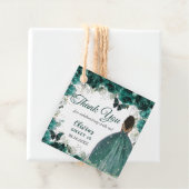 Emerald Green Floral Butterfells Brown Princess Geschenkanhänger (Beispiel)