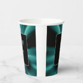 Emerald Green Floral - Custom Black Accent Pappbecher (Links)
