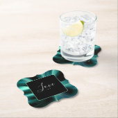 Emerald Green Floral - Modern Untersetzer (Vor Ort)