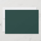 Emerald Green Floral Monogram Foto Save the Date Einladung (Rückseite)
