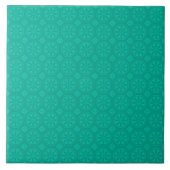 Emerald Green Floral Pattern Fliese (Vorderseite)