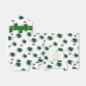 Emerald Green Floral Quinceañera Crown Butterflieg Geschenkschachtel (Ungefaltet)