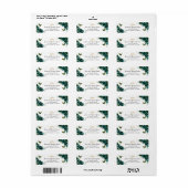 Emerald Green Floral Quinceanera Rücksendeadresse (Vorne)