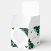 Emerald Green Floral Quinceanera Sweet 16 Mini Geschenkschachtel (Geöffnet)