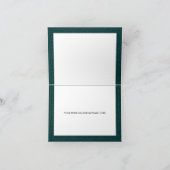 Emerald Green Floral Quinceanera Vielen Dank Einladung (Innenseite)