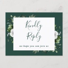 Emerald Green Floral Song Request UAWG Postcard Einladungspostkarte