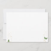 Emerald Green Floral Tiara Butterfly Quinceanera Einladung (Rückseite)