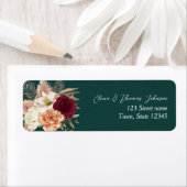 Emerald Green Floral Wedding Address (Insitu)