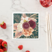 Emerald Green Floral Wedding Serviette (Beispiel)