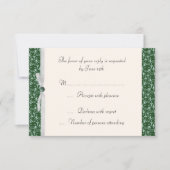 Emerald Green Florentine UAWG RSVP Karte (Vorderseite)