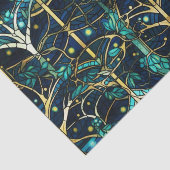 Emerald Green Forest Imitate verkleben Glasmuster Seidenpapier (Detail)