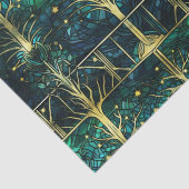Emerald Green Forest Imitate verkleben Glasmuster Seidenpapier (Detail)