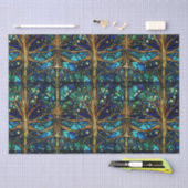 Emerald Green Forest Imitate verkleben Glasmuster Seidenpapier (Handwerk)