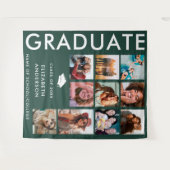 Emerald Green Foto Background for Graduation Party Wandteppich (Vorderseite (Horizontal))