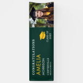 Emerald Green Foto Graduate Class of Abschluss Banner (Vertikal)