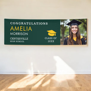 Emerald Green Foto Graduate Class of Abschluss Banner