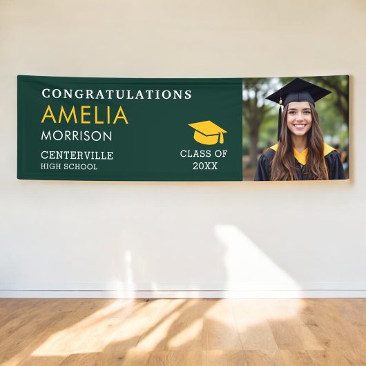 Emerald Green Foto Graduate Class of Abschluss Banner