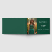 Emerald green Foto Sweet 16 Guest Book Gästebuch (Voll)