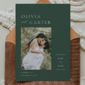 Emerald Green Foto Wedding Modern Save the Date