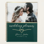 Emerald Green Foto Wedding Planner Book Planer (Vorderseite)
