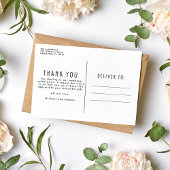 Emerald Green Foto Wedding Vielen Dank Postkarte